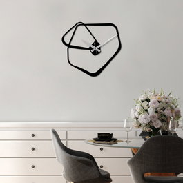 Wallity Amorphous Reloj de Pared Decorativo de Metal Negro